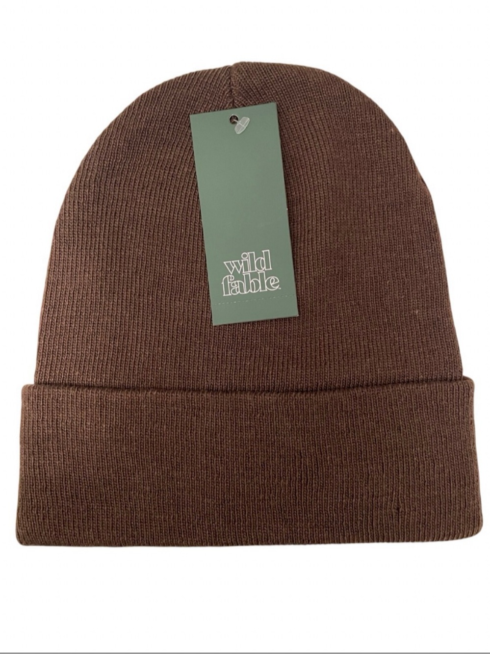wild fable Chocolate Brown Ribbed Cuffed Beanie